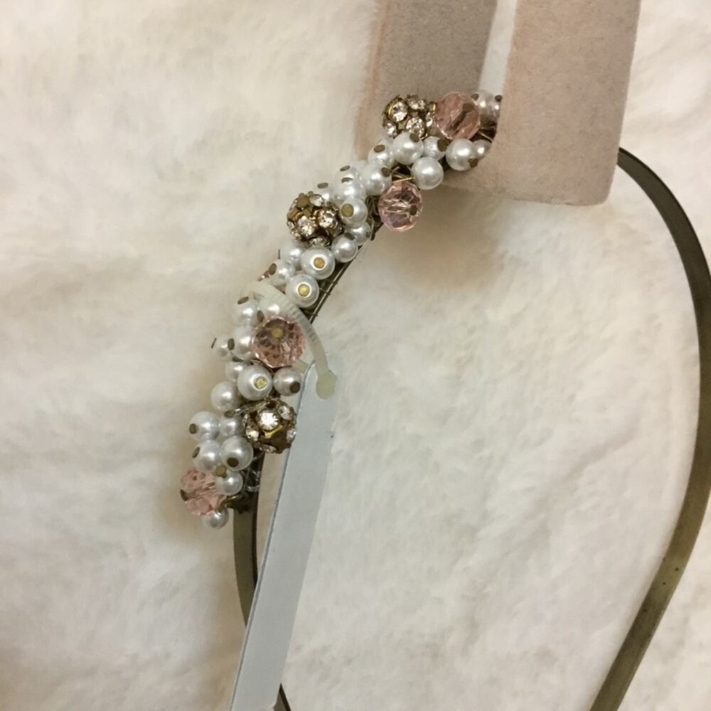 Pink & White Beaded Headband - Picture 2 of 8